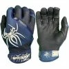 2023 Spiderz Pro Model Batting Gloves: Navy Blue/White -Cheap Baseball Bats Store 2023SpiderzProModelBattingGloves Navy White Title