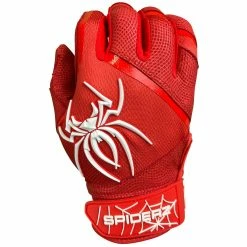 2023 Spiderz Pro Model Batting Gloves: Red/White -Cheap Baseball Bats Store 2023SpiderzProModelBattingGloves Red White 1