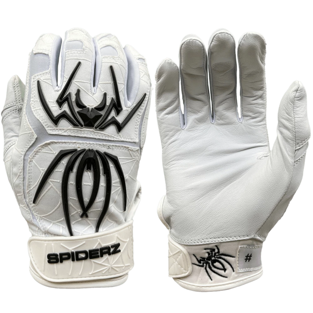 2022 Spiderz ENDITE Batting Gloves: White And Black 3 2022 Spiderz ENDITE Batting Gloves: White And Black