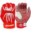 2023 Spiderz HYBRID Batting Gloves: Red/White -Cheap Baseball Bats Store 22RedWhite