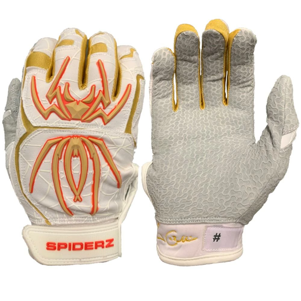 2020 Spiderz Endite Batting Gloves: COLLINS Signature Model White/Gold 3 2020 Spiderz Endite Batting Gloves: COLLINS Signature Model White/Gold