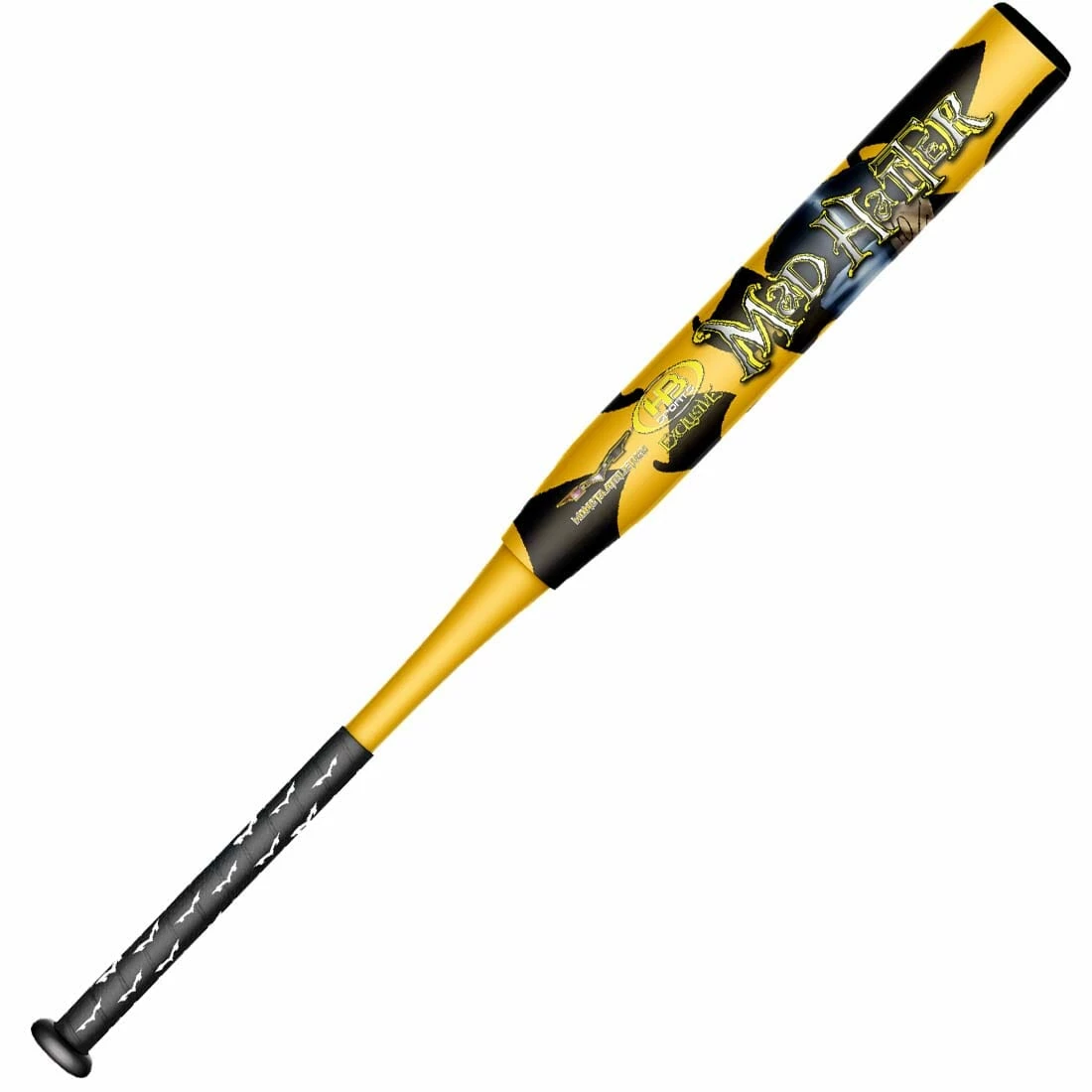 Monsta Athletics 2022 Monsta Mad Hatter "Gold" 12.5" USA/ASA Slowpitch Softball Bat: Collectors Edition 4 Monsta Athletics 2022 Monsta Mad Hatter "Gold" 12.5" USA/ASA Slowpitch Softball Bat: Collectors Edition - Image 2