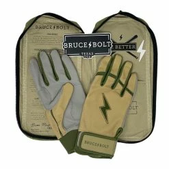 Bruce Bolt Premium Pro Military Series Short Cuff Batting Gloves: Beige -Cheap Baseball Bats Store IMG 0887