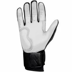 Bruce Bolt PREMIUM PRO Chrome Series Long Cuff Batting Gloves: Black -Cheap Baseball Bats Store LC CHRB PALM