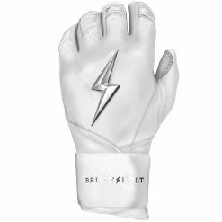 Bruce Bolt PREMIUM PRO Chrome Series Long Cuff Batting Gloves: White 13 Bruce Bolt PREMIUM PRO Chrome Series Long Cuff Batting Gloves: White -Cheap Baseball Bats Store LC CHRW LEFT