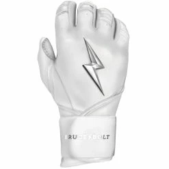 Bruce Bolt PREMIUM PRO Chrome Series Long Cuff Batting Gloves: White 15 Bruce Bolt PREMIUM PRO Chrome Series Long Cuff Batting Gloves: White -Cheap Baseball Bats Store LC CHRW RIGHT