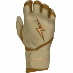 Bruce Bolt PREMIUM PRO Gold Series Batting Gloves: Long Cuff -Cheap Baseball Bats Store LC GLD RIGHT
