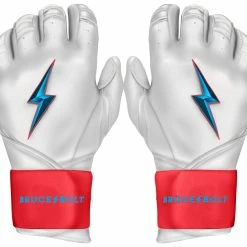 Bruce Bolt PREMIUM PRO BRINSON Series Long Cuff Batting Gloves: White