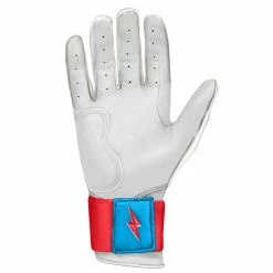 Bruce Bolt PREMIUM PRO BRINSON Series Long Cuff Batting Gloves: White -Cheap Baseball Bats Store LC LBW PALM