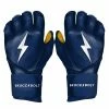 Bruce Bolt PREMIUM PRO Long Cuff Batting Gloves: Navy -Cheap Baseball Bats Store LC NVYG HERO