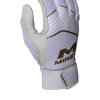 Miken Softball MK7X Adult White And Gold Batting Gloves: MBGGLD-WHT 2 Miken Softball MK7X Adult White And Gold Batting Gloves: MBGGLD-WHT -Cheap Baseball Bats Store MBGGLDwhite1
