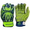 2021 Spiderz HYBRID Small Batch Batting Gloves: Navy Blue/Safety Green/White -Cheap Baseball Bats Store NavyBlueSafetyGreenWhite
