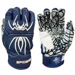 2023 Spiderz HYBRID Batting Gloves: Navy/White