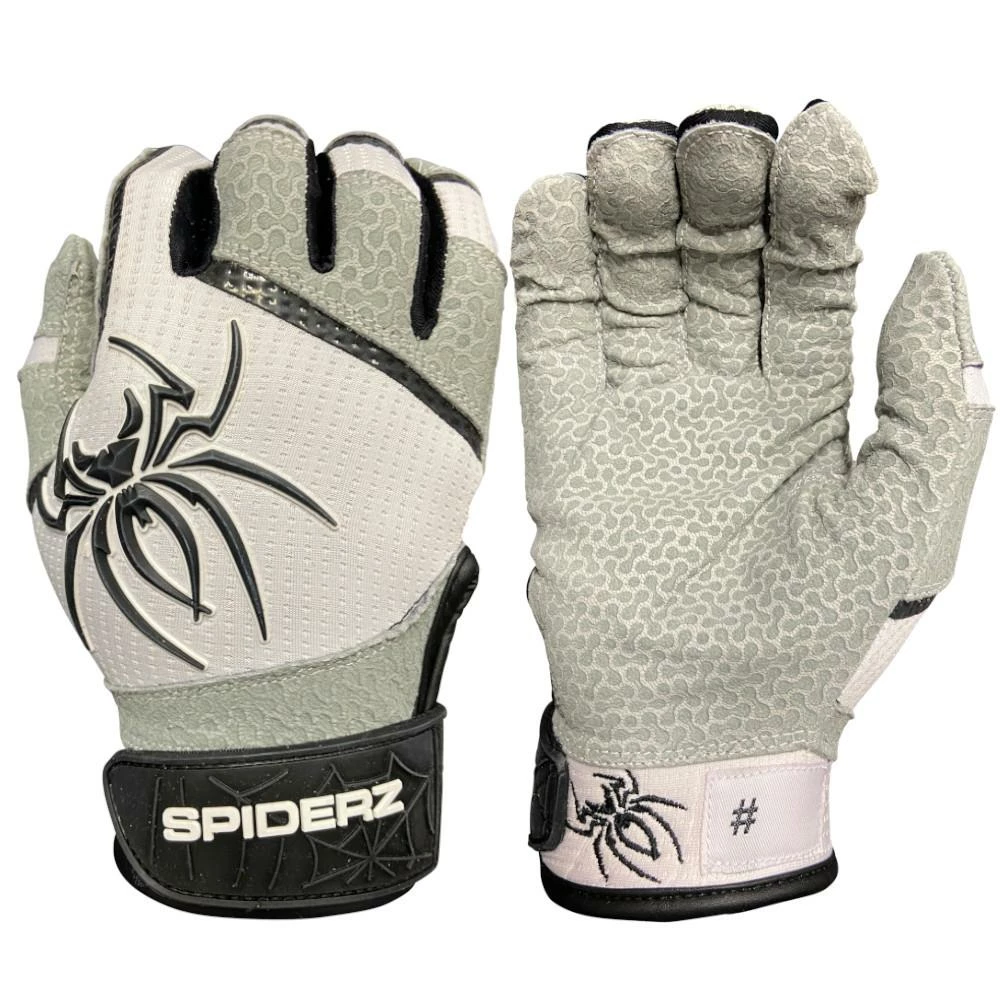 2022 Spiderz PRO Model Batting Gloves: White/Black 3 2022 Spiderz PRO Model Batting Gloves: White/Black