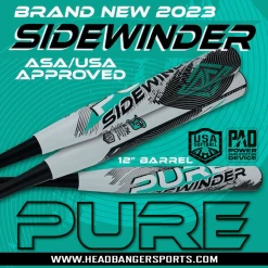 2023 PURE Sports Sidewinder 12" USA Slowpitch Softball Bat -Cheap Baseball Bats Store Pure Sidewinder Slowpitch USA ASA Softball Bat Sidewinder