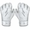 Bruce Bolt PREMIUM PRO Chrome Series Short Cuff Batting Gloves: White 2 Bruce Bolt PREMIUM PRO Chrome Series Short Cuff Batting Gloves: White -Cheap Baseball Bats Store SC CHRW HERO