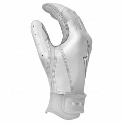 Bruce Bolt PREMIUM PRO Chrome Series Short Cuff Batting Gloves: White -Cheap Baseball Bats Store SC CHRW SIDE scaled