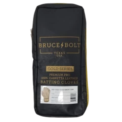 Bruce Bolt PREMIUM PRO Gold Series Batting Gloves: Short Cuff -Cheap Baseball Bats Store SC GLD BAG
