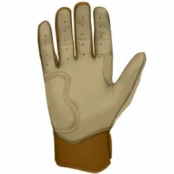 Bruce Bolt PREMIUM PRO Gold Series Batting Gloves: Short Cuff -Cheap Baseball Bats Store SC GLD PALM
