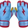 Bruce Bolt PREMIUM PRO BADER Series Short Cuff Batting Gloves: Baby Blue