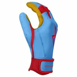 Bruce Bolt PREMIUM PRO BADER Series Short Cuff Batting Gloves: Baby Blue -Cheap Baseball Bats Store SC HBB SIDE scaled