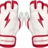 Bruce Bolt PREMIUM PRO BADER Series Short Cuff Batting Gloves: White -Cheap Baseball Bats Store SC HBW HERO scaled