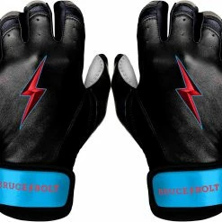 Bruce Bolt PREMIUM PRO BRINSON Series Short Cuff Batting Gloves: Black
