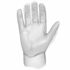Bruce Bolt PREMIUM PRO BRINSON Series Short Cuff Batting Gloves: White -Cheap Baseball Bats Store SC LBW PALM