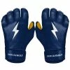 Bruce Bolt PREMIUM PRO Short Cuff Batting Gloves: Navy -Cheap Baseball Bats Store SC NVYG HERO