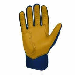 Bruce Bolt PREMIUM PRO Short Cuff Batting Gloves: Navy -Cheap Baseball Bats Store SC NVYG PALM