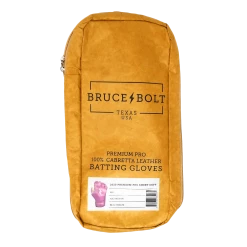 Bruce Bolt PREMIUM PRO Short Cuff Batting Gloves: Red -Cheap Baseball Bats Store SC REDG BAG