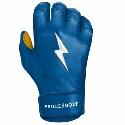Bruce Bolt PREMIUM PRO Short Cuff Batting Gloves: Royal -Cheap Baseball Bats Store SC ROYG RIGHT