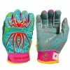 2021 Spiderz HYBRID Small Batch Batting Gloves: Wild Thing' -Cheap Baseball Bats Store TurquoiseRedPinkYellow