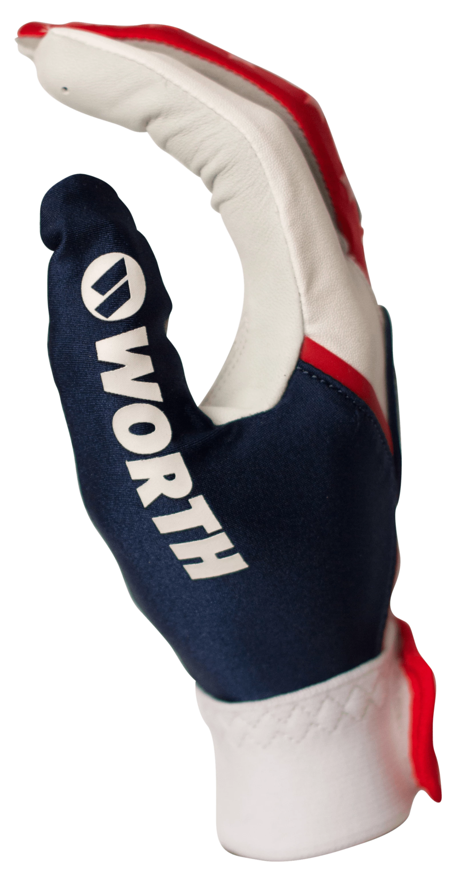 Worth Adult Red, White, And Blue Team Batting Gloves: WBATGL-RWB 4 Worth Adult Red, White, And Blue Team Batting Gloves: WBATGL-RWB - Image 2