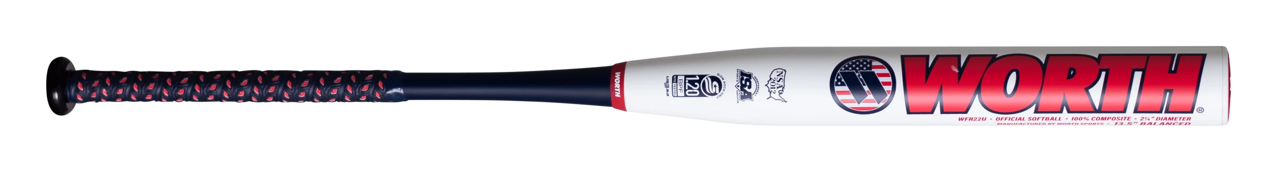 2022 Worth Freedom Balanced 13.5" USSSA Slowpitch Softball Bat: WFR22U 5 2022 Worth Freedom Balanced 13.5" USSSA Slowpitch Softball Bat: WFR22U - Image 3