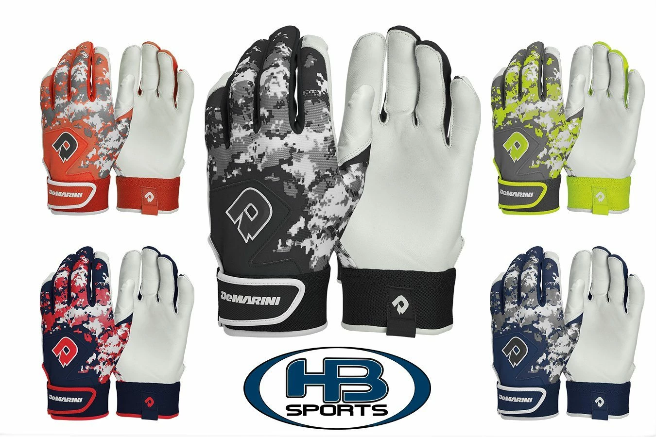 DeMarini Adult Digi Camo II Batting Gloves: WTD6113 3 DeMarini Adult Digi Camo II Batting Gloves: WTD6113