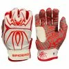 2021 Spiderz HYBRID Batting Gloves: White/Red