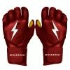 Bruce Bolt PREMIUM PRO Long Cuff Batting Gloves: Maroon -Cheap Baseball Bats Store premium pro long cuff batting gloves maroon brucebolt 750127