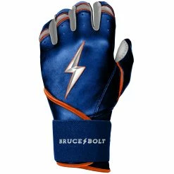 Bruce Bolt PREMIUM PRO NIMMO Long Cuff Batting Gloves: Mets Blue -Cheap Baseball Bats Store premium pro nimmo series long cuff batting gloves blue gloves brucebolt 261498