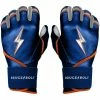 Bruce Bolt PREMIUM PRO NIMMO Long Cuff Batting Gloves: Mets Blue -Cheap Baseball Bats Store premium pro nimmo series long cuff batting gloves blue gloves brucebolt 692298
